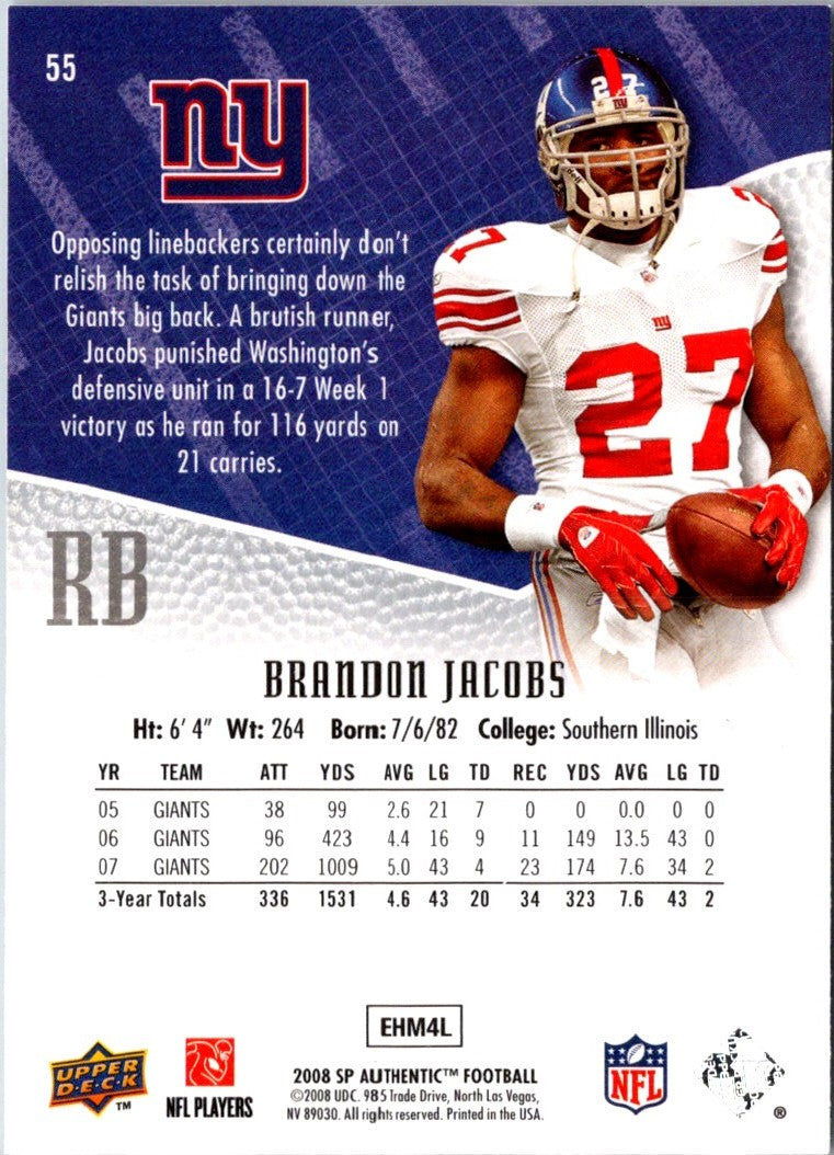 2008 SP Brandon Jacobs