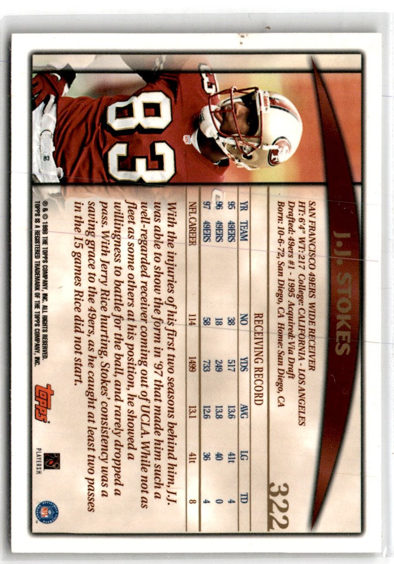 1998 Topps J.J. Stokes