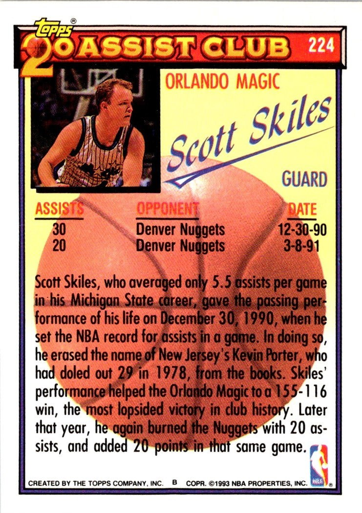 1992 Topps Gold Scott Skiles