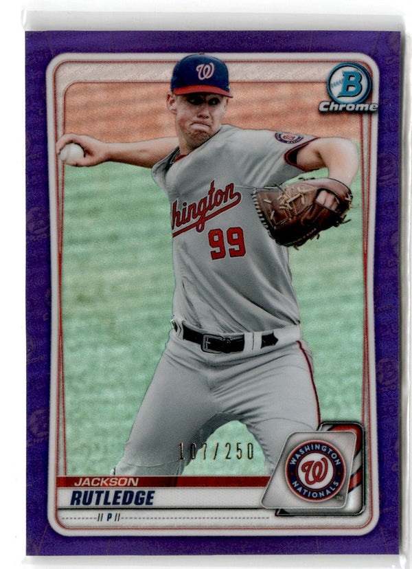 2020 Bowman Draft Refractor Purple Jackson Rutledge #BD-177 /150