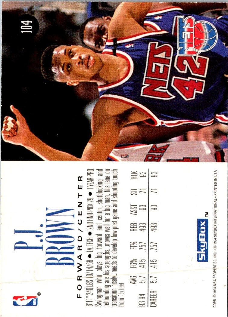 1994 SkyBox P.J. Brown