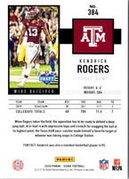 2020 Score Kendrick Rogers #384 Rookie