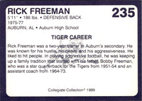 1989 Collegiate Collection Auburn Coke 580 Rick Freeman #235