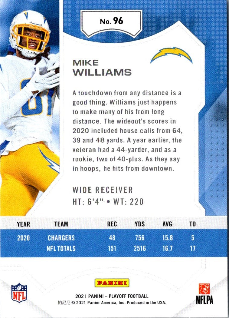 2021 Panini Playoff Mike Williams