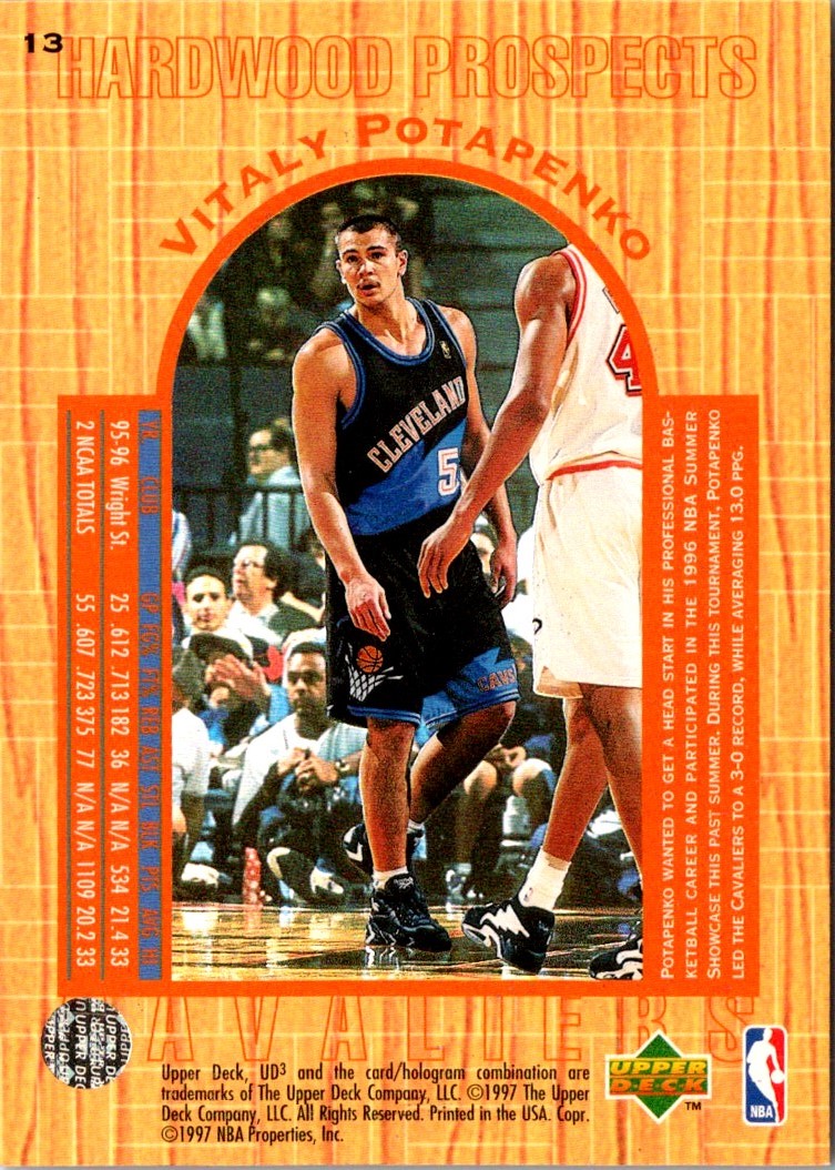 1996 Upper Deck UD3 Vitaly Potapenko