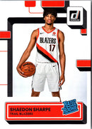 2022 Donruss Rated Rookies Shaedon Sharpe