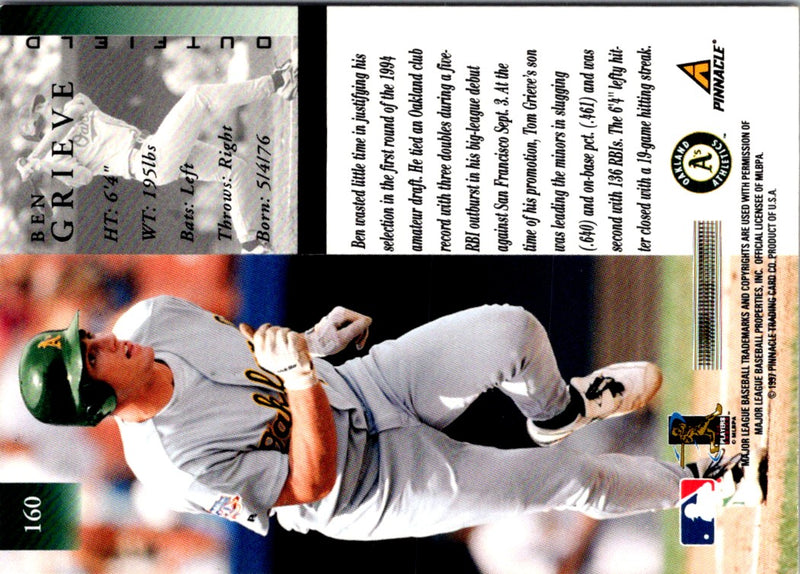 1998 Pinnacle Ben Grieve