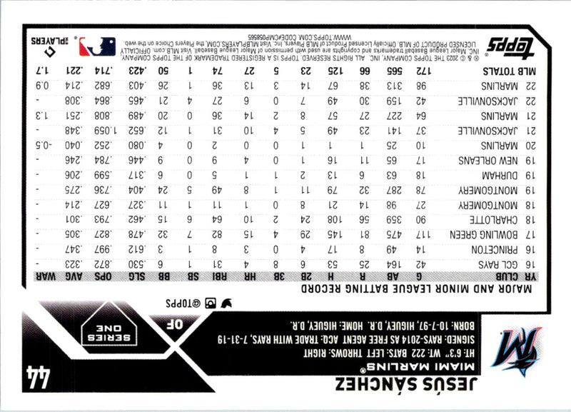 2023 Topps Royal Blue Jesus Sanchez