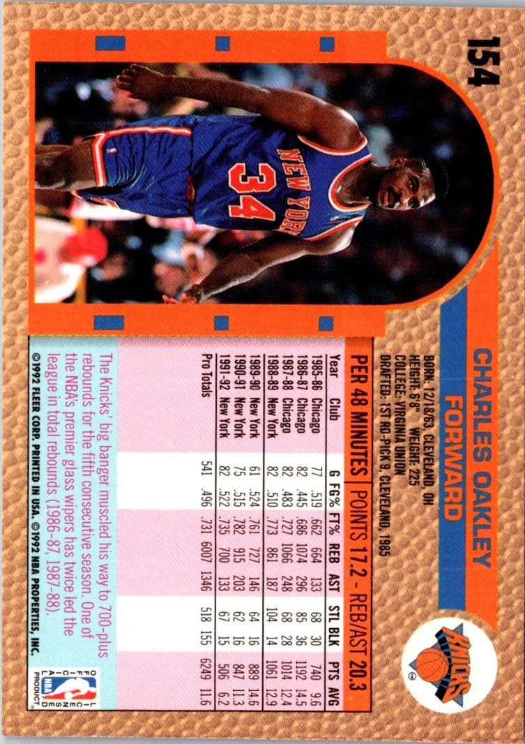 1992 Fleer Charles Oakley