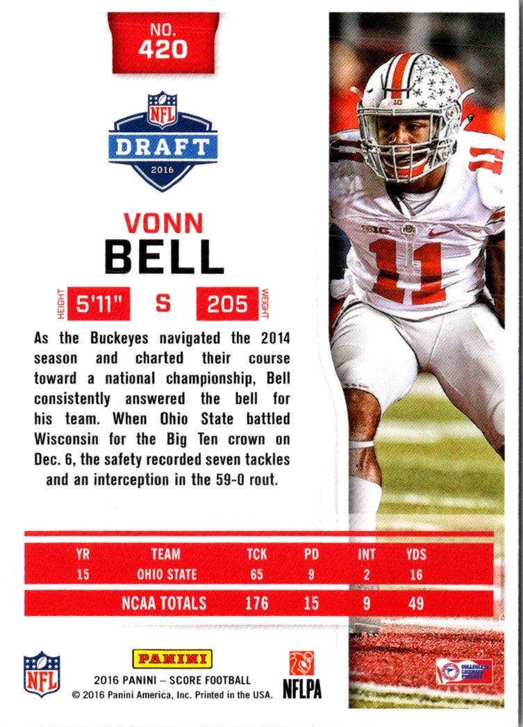 2016 Score Scorecard Vonn Bell