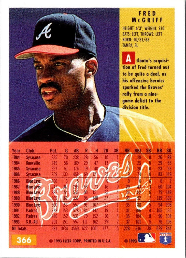 1994 Fleer Fred McGriff