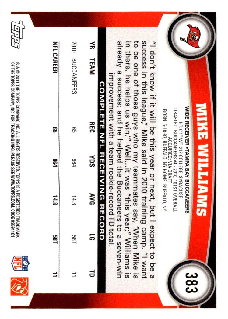 2011 Topps Mike Williams