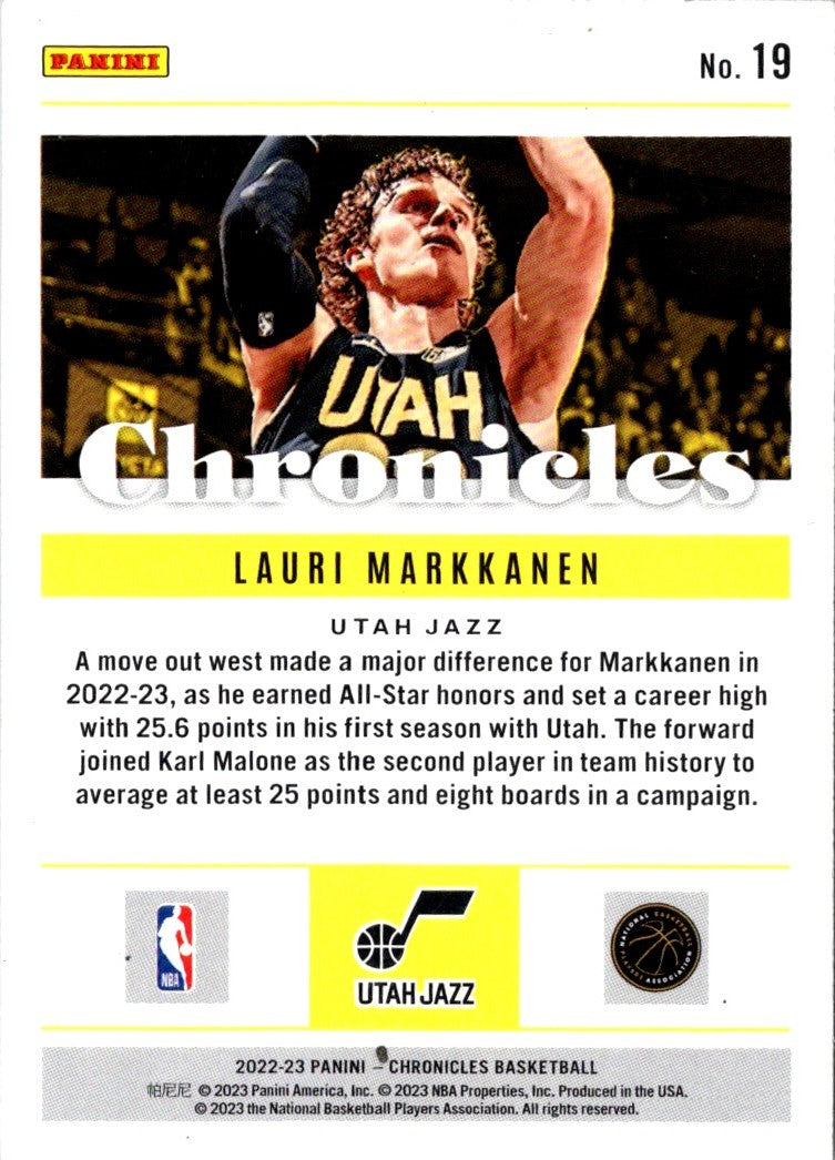 2023 Panini Select Lauri Markkanen