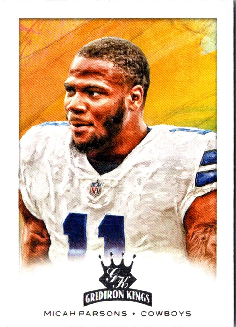 2021 Panini Chronicles Gridiron Kings Orange Micah Parsons