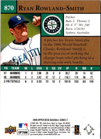 2009 Upper Deck Ryan Rowland-Smith #870