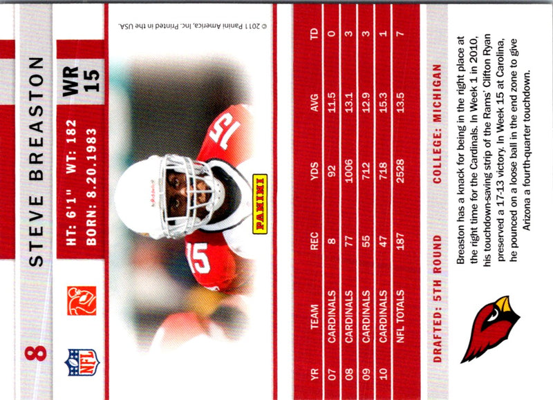 2011 Score Scorecard Steve Breaston