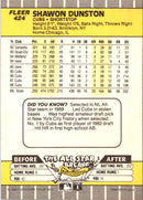 1989 Fleer Shawon Dunston