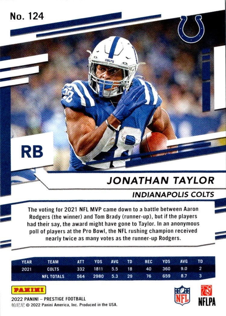 2022 Panini Prestige Jonathan Taylor