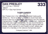 1989 Collegiate Collection Auburn Coke 580 Dan Presley #333