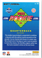 2022 Score 1992 Throwback Rookie Pink Matt Corral #TB2
