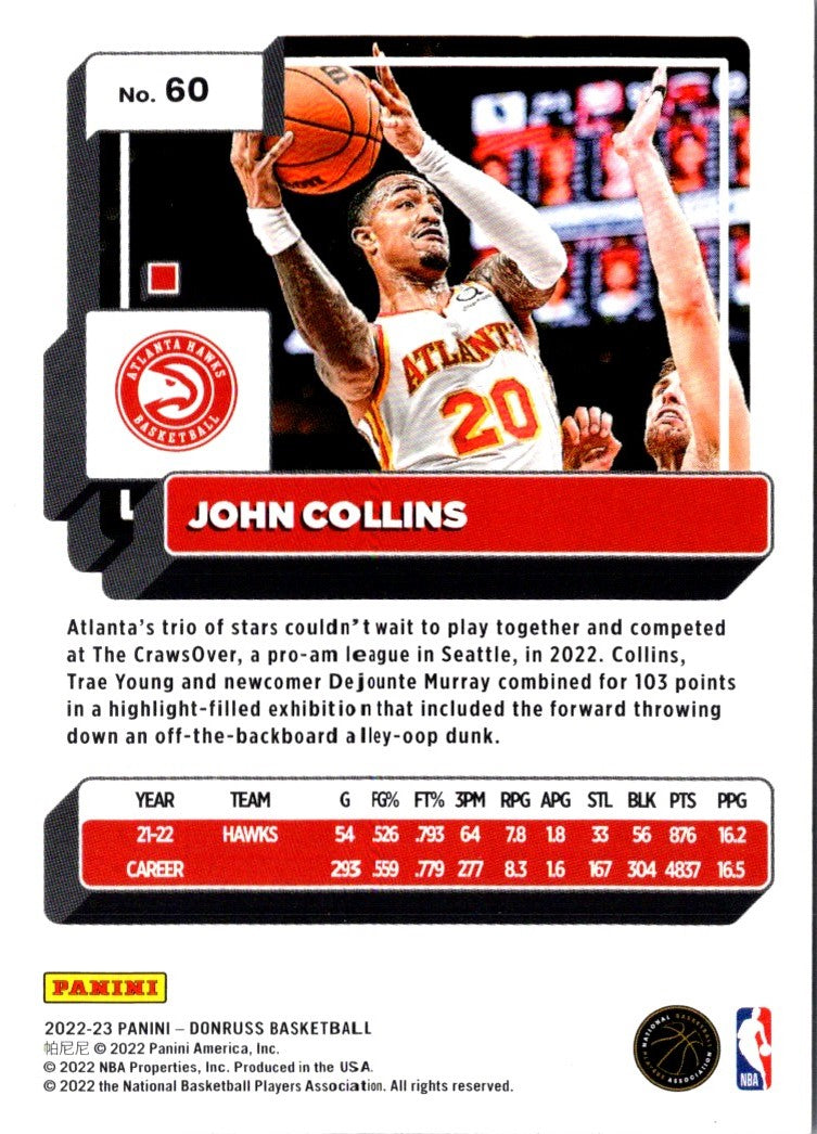 2022 Donruss Holo Laser Red/Gold John Collins