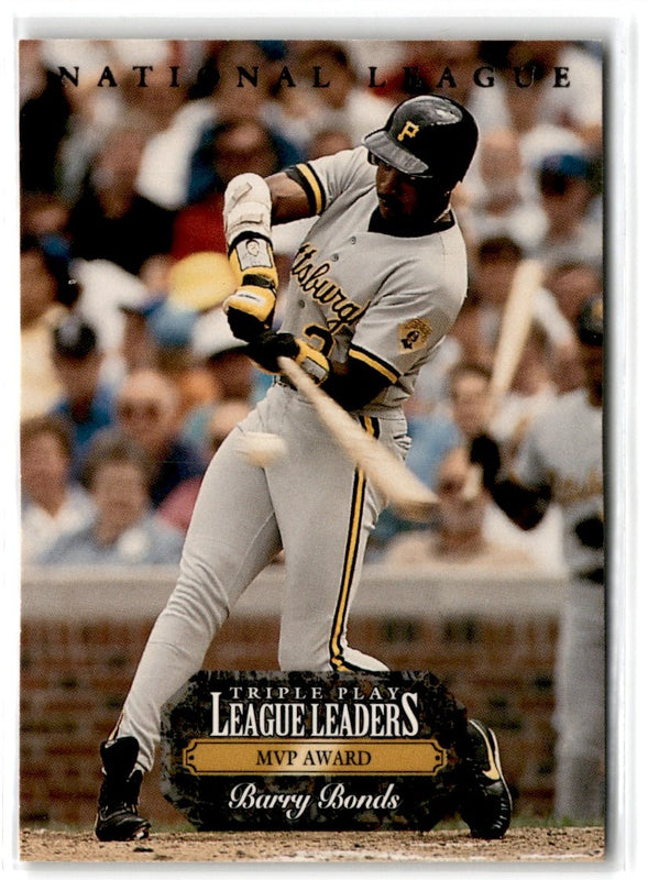 1993 Triple Play League Leaders Barry Bonds/Dennis Eckersley #L1
