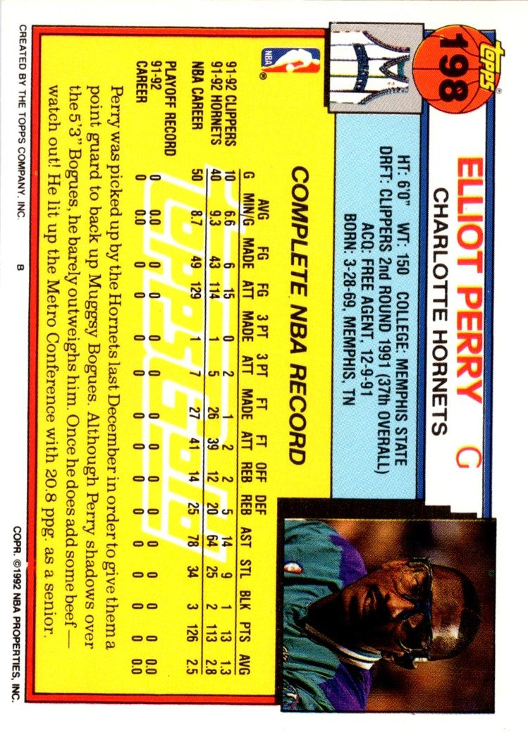 1992 Topps Elliot Perry