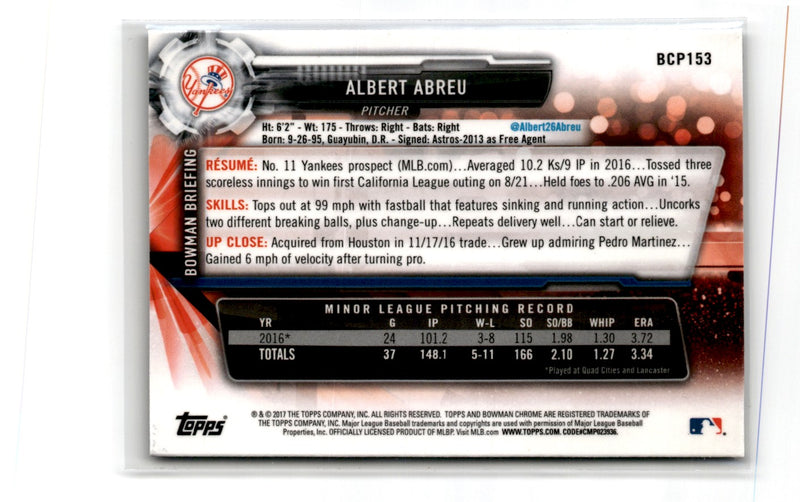 2018 Topps Heritage Minor League Albert Abreu