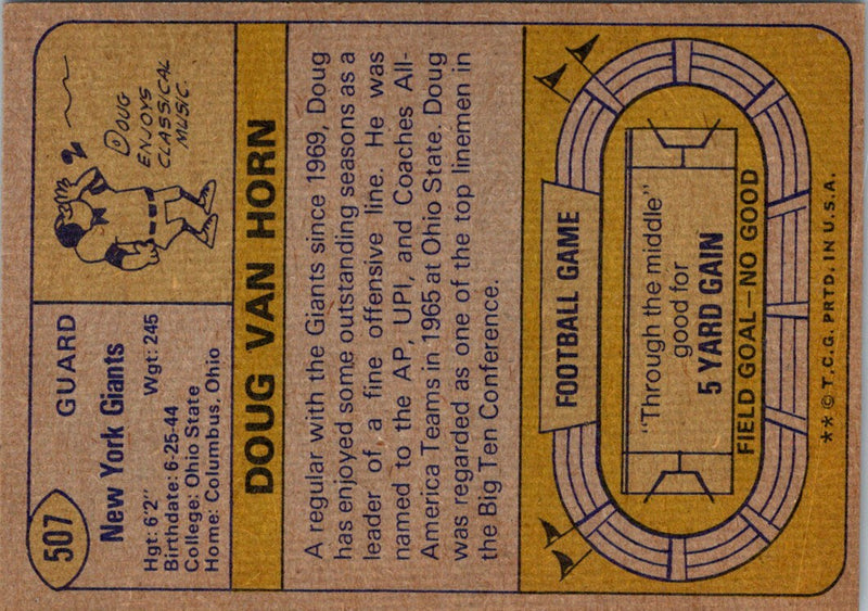 1974 Topps Doug Van Horn