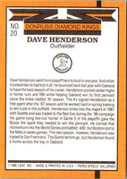 1989 Donruss Super Diamond Kings Dave Henderson #20