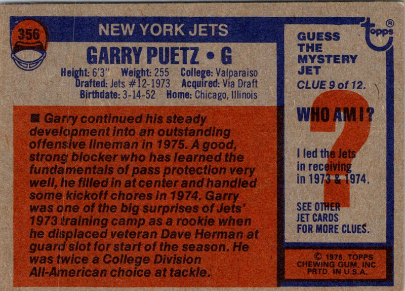 1976 Topps Garry Puetz