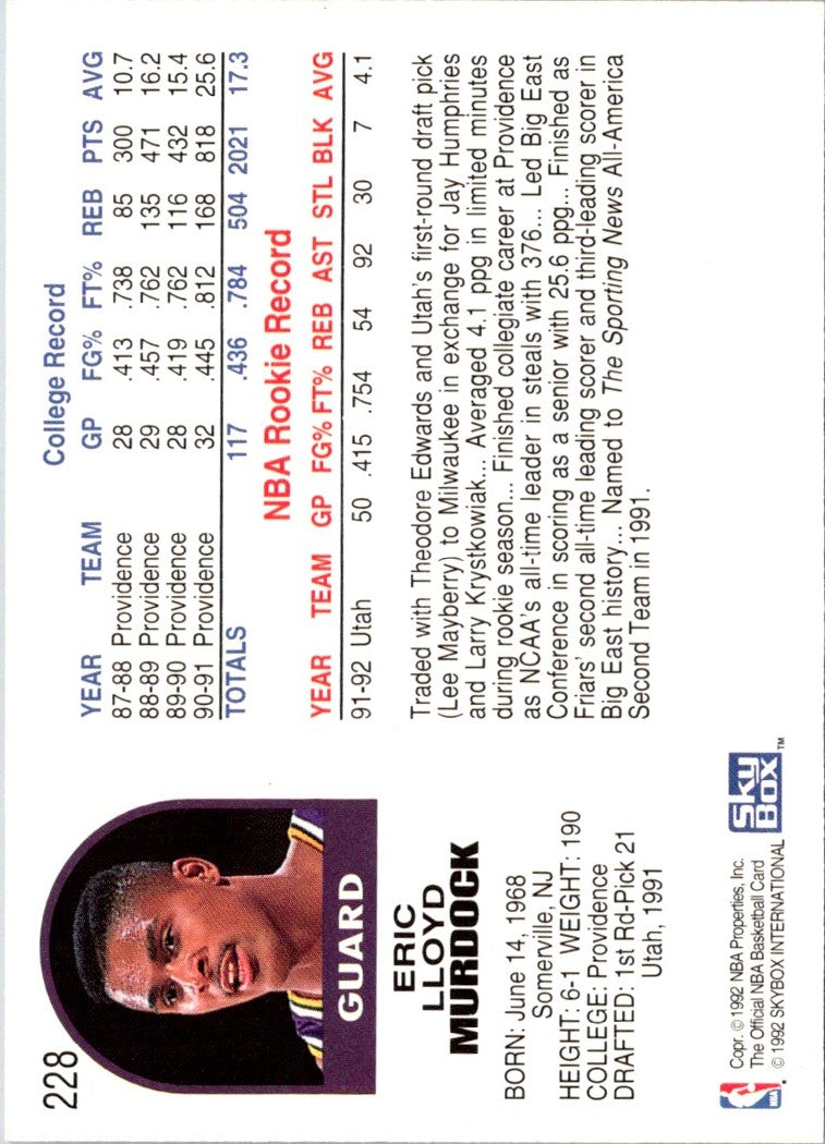 1992 Hoops Eric Murdock