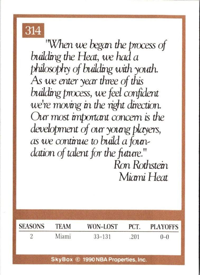 1990 SkyBox Ron Rothstein