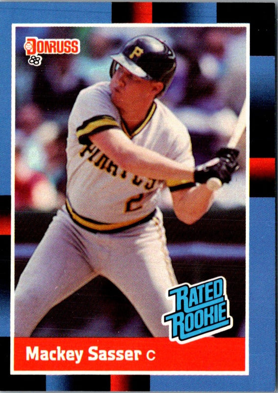 1988 Leaf Mackey Sasser #28 Rookie