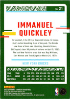 2023 Donruss Immanuel Quickley #21