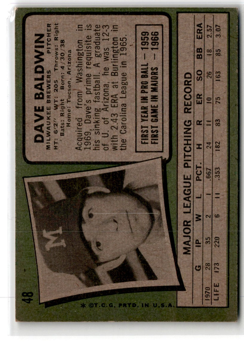 1971 Topps Dave Baldwin