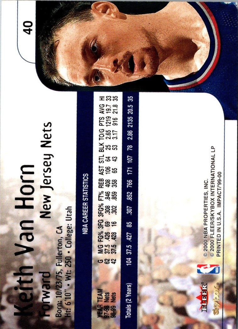 1999 SkyBox Impact Keith Van Horn