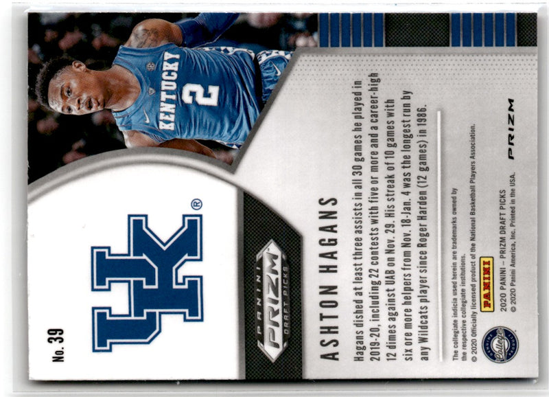 2020 Panini Prizm Draft Picks Collegiate Pink Ice Ashton Hagans