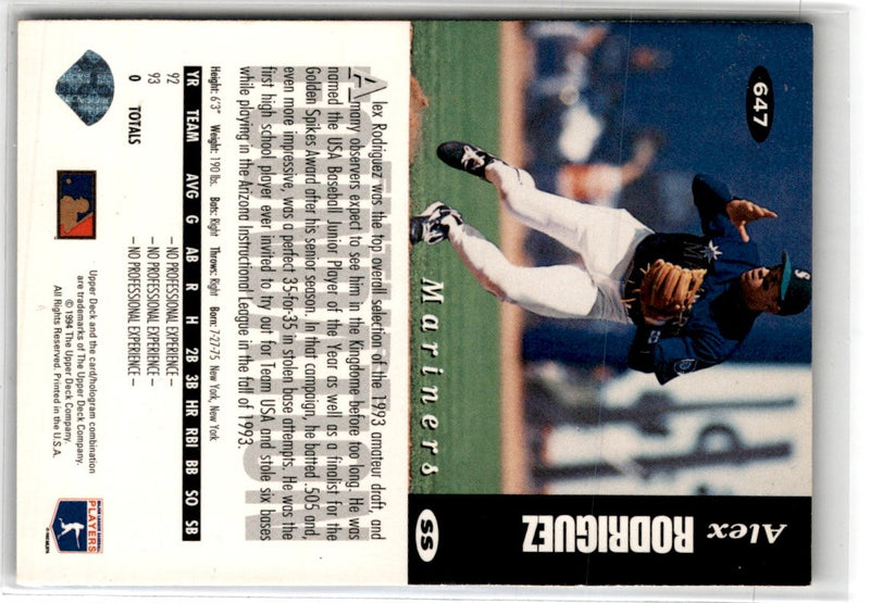 1994 Collector's Choice Alex Rodriguez