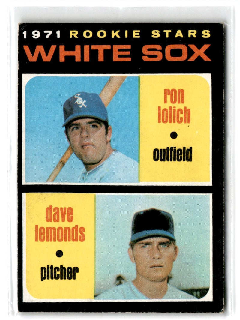 1971 O-Pee-Chee White Sox Rookies - Ron Lolich/Dave Lemonds