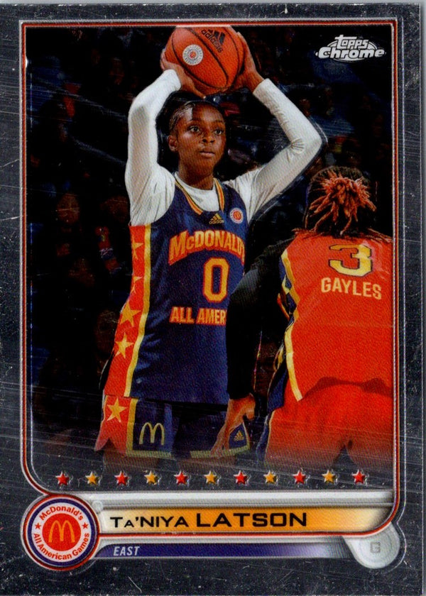 2022 Topps Chrome McDonald's All American Ta'Niya Latson #29