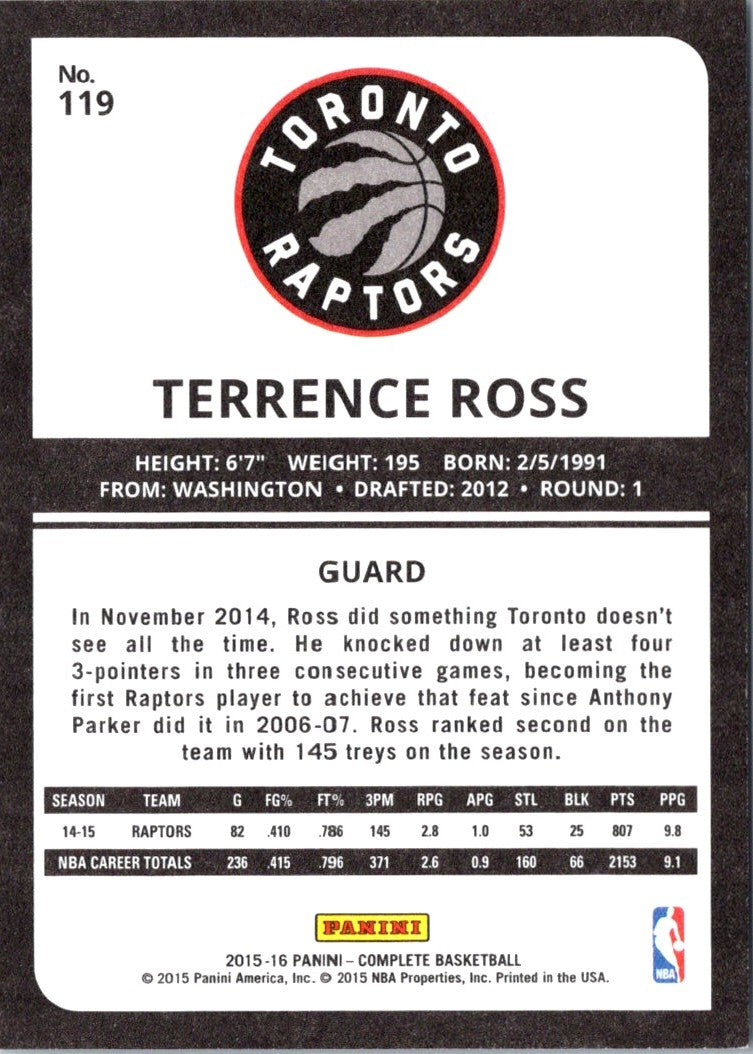 2015 Panini Complete Terrence Ross