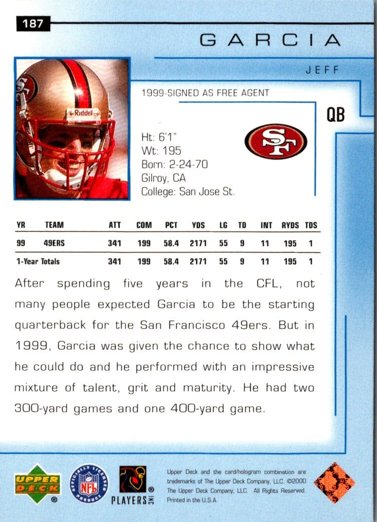 2000 Upper Deck Jeff Garcia