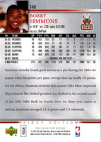 2007 Upper Deck Bobby Simmons #140