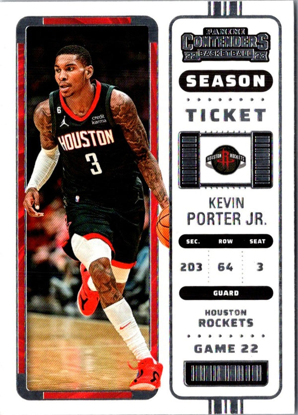 2022 Panini Contenders Game Ticket Red Kevin Porter Jr. #54