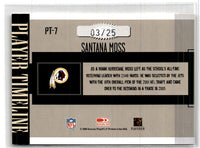 2006 Donruss Gridiron Gear Player Timeline Platinum Santana Moss #PT-7 03/25