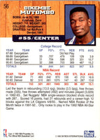 1993 Hoops Dikembe Mutombo #56