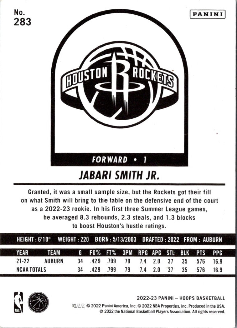 2022 Hoops Red Backs Jabari Smith Jr.