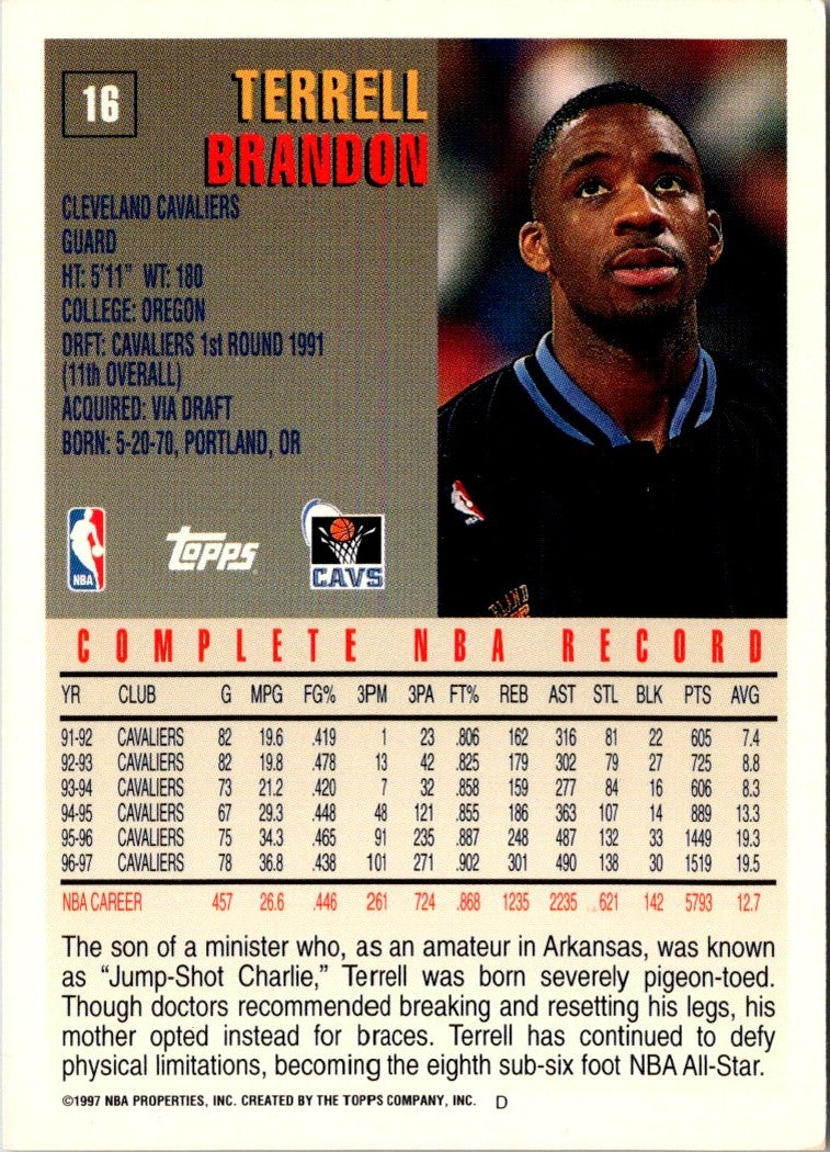 1997 Topps O-Pee-Chee Terrell Brandon