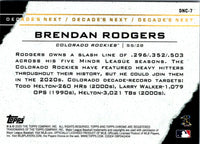 2020 Topps Chrome Update Decade's Next Brendan Rodgers #DNC-7